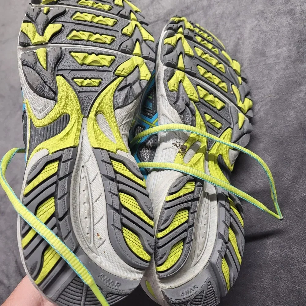 ASICS Gel-Venture 5 Running Shoes Womens Sz 8.5 T5N9N Grey Turquoise Lime